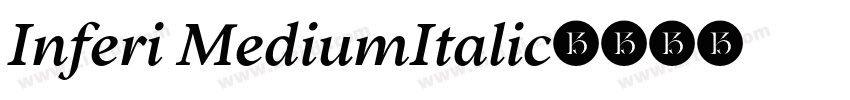 Inferi MediumItalic字体转换